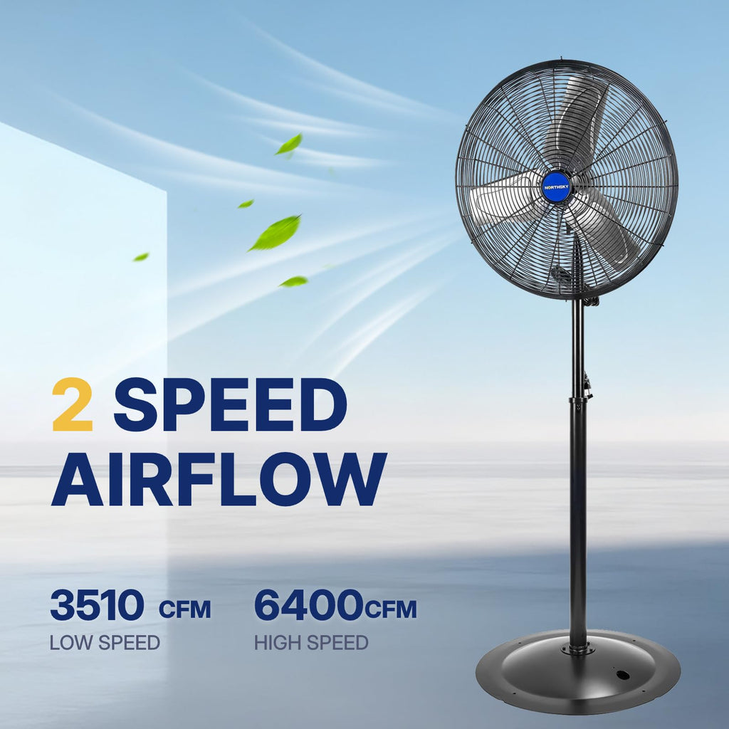 24 Inch 2 Speeds Pedestal Fan W81052