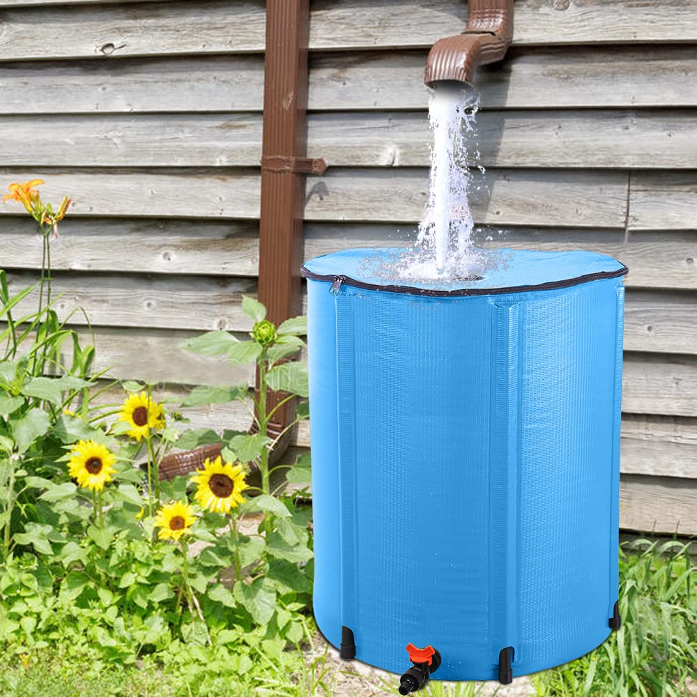50 Gallon Collapsible Rain Barrel with Filter Spigot Overflow Kit X939