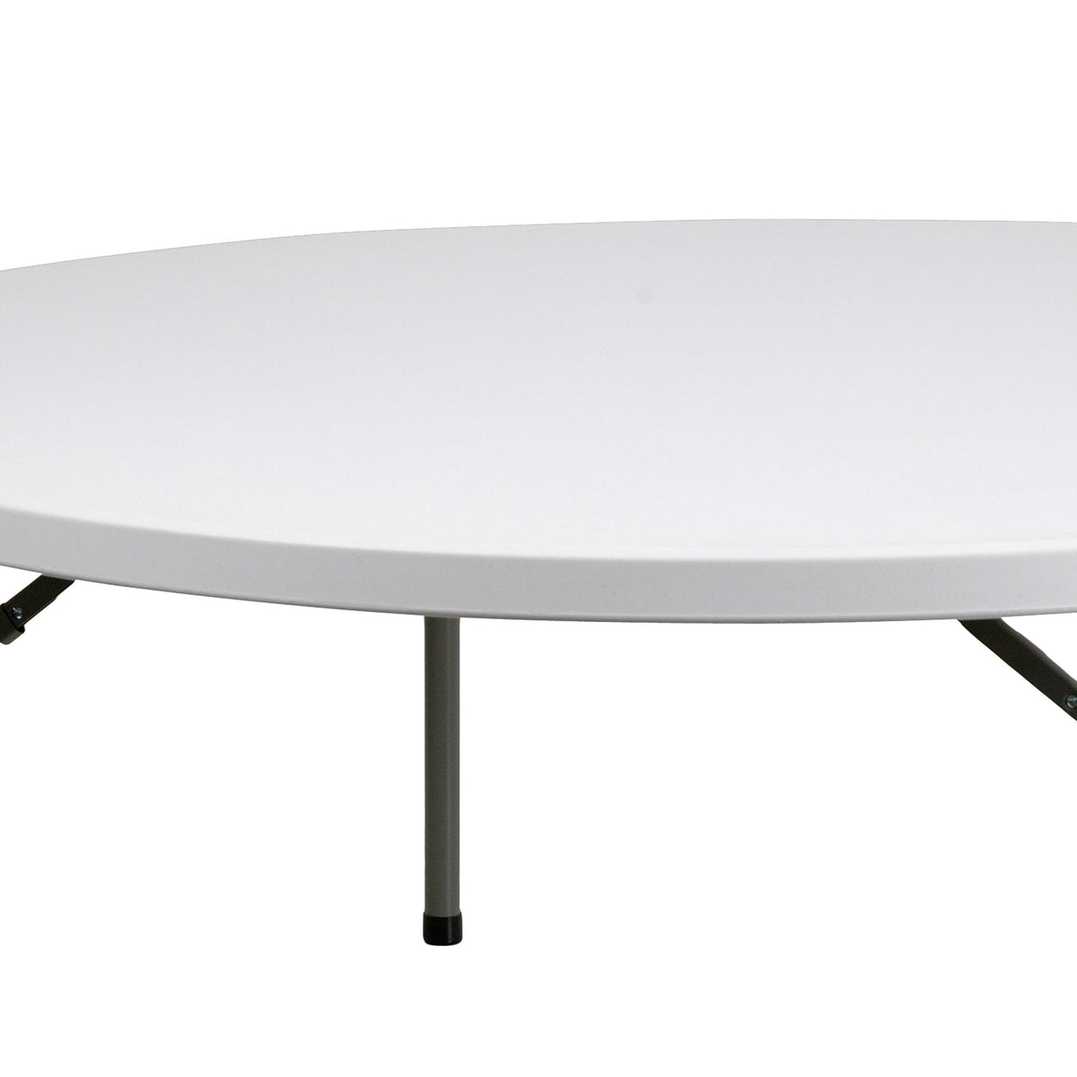 6-Foot Round Granite White Plastic Folding Table G36700
