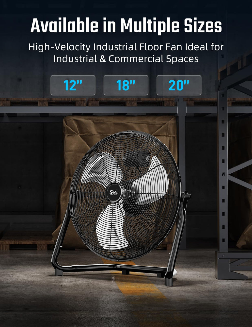 18 Inch 3-Speed Metal Floor Fan I9224
