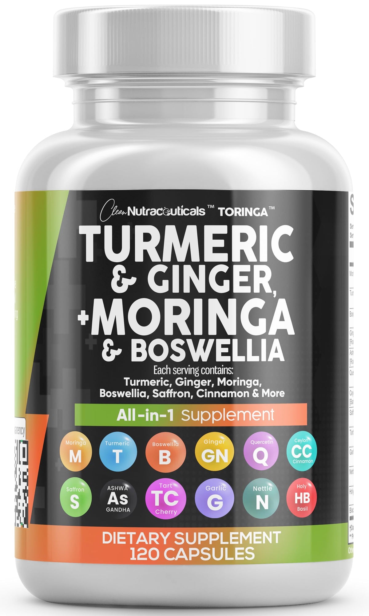 Turmeric Moringa Ginger Boswellia Saffron Supplement F275