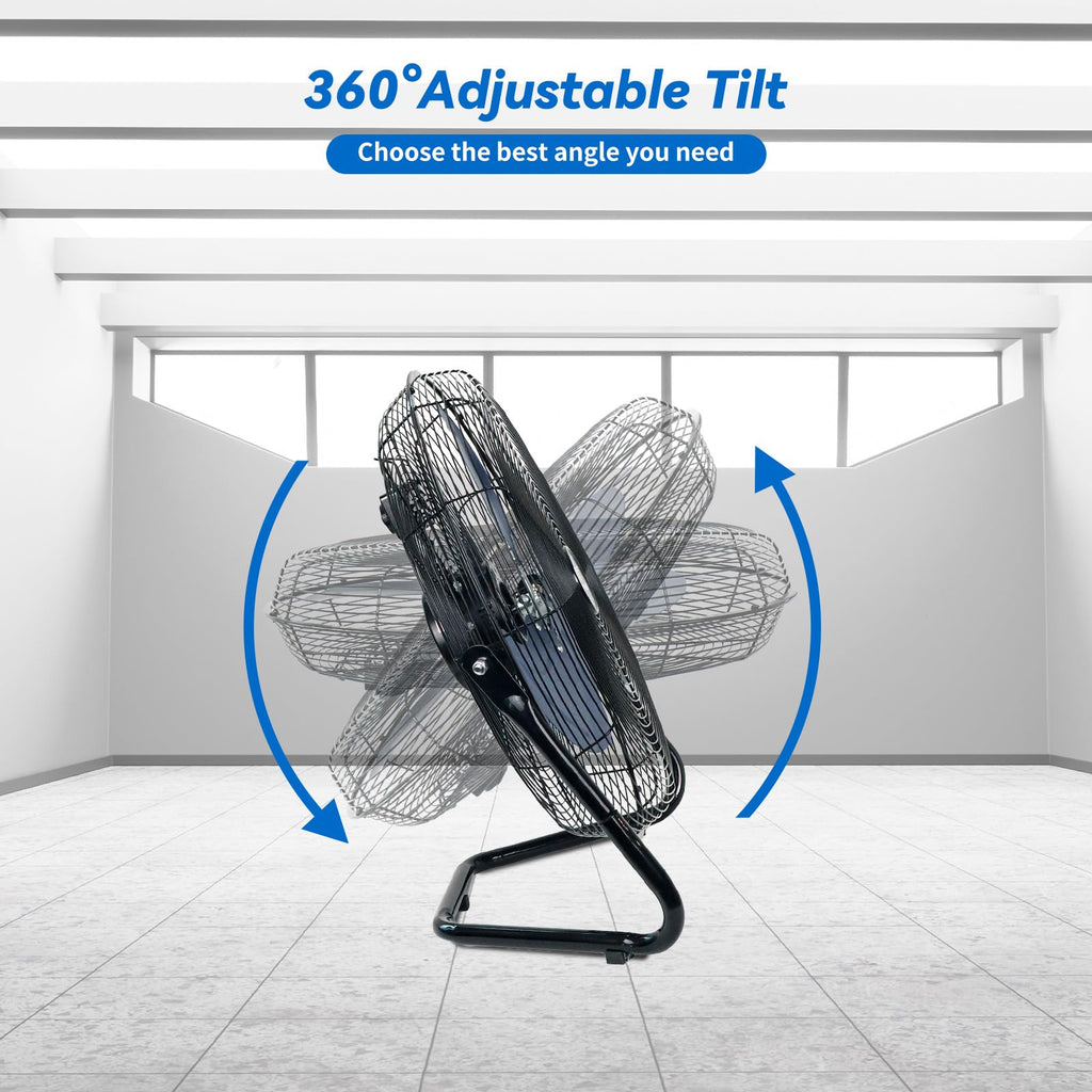 20 Inch High Velocity Floor Fan and 5000W Electric Garage Heater I800339