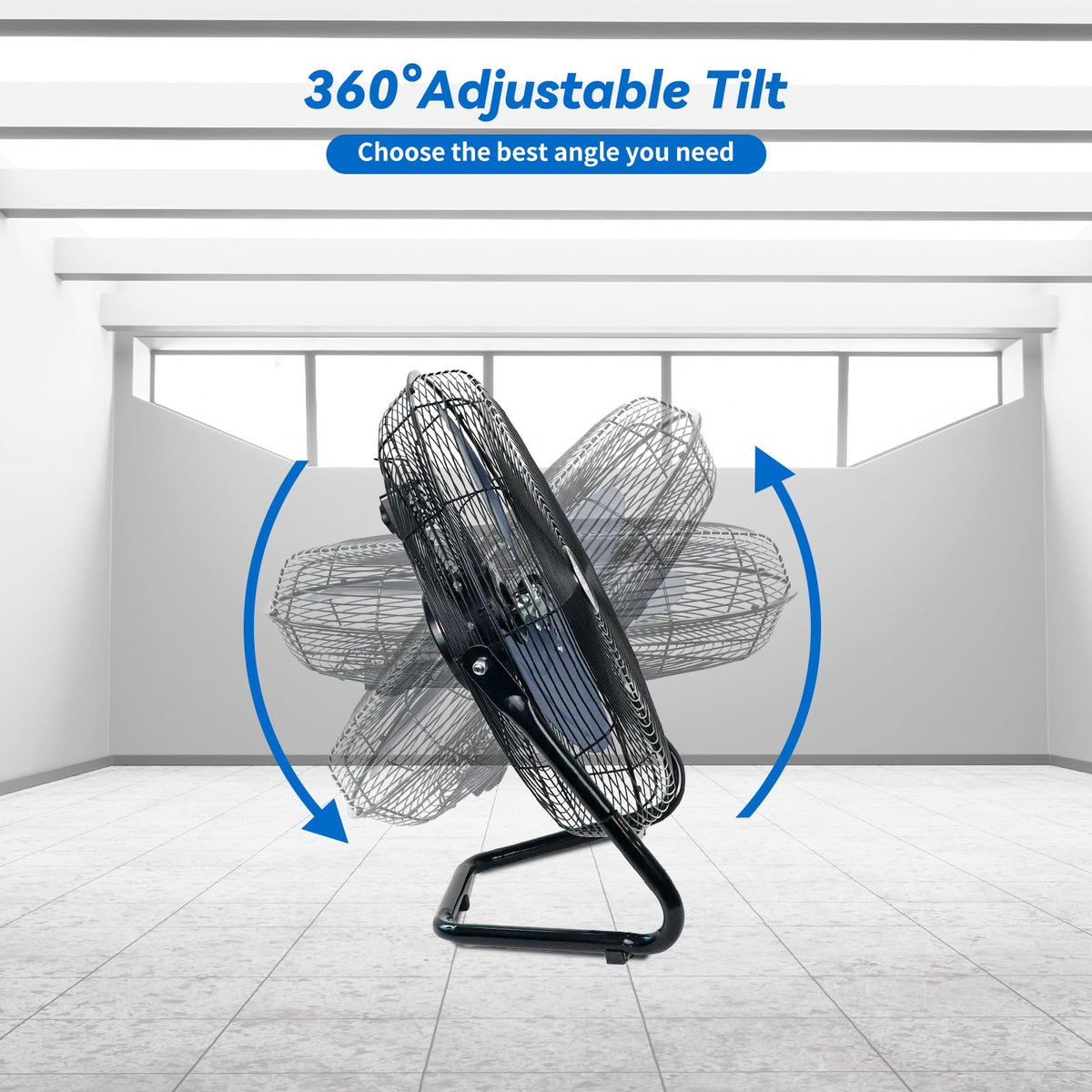 20 Inch High Velocity Floor Fan and 5000W Electric Garage Heater I800339