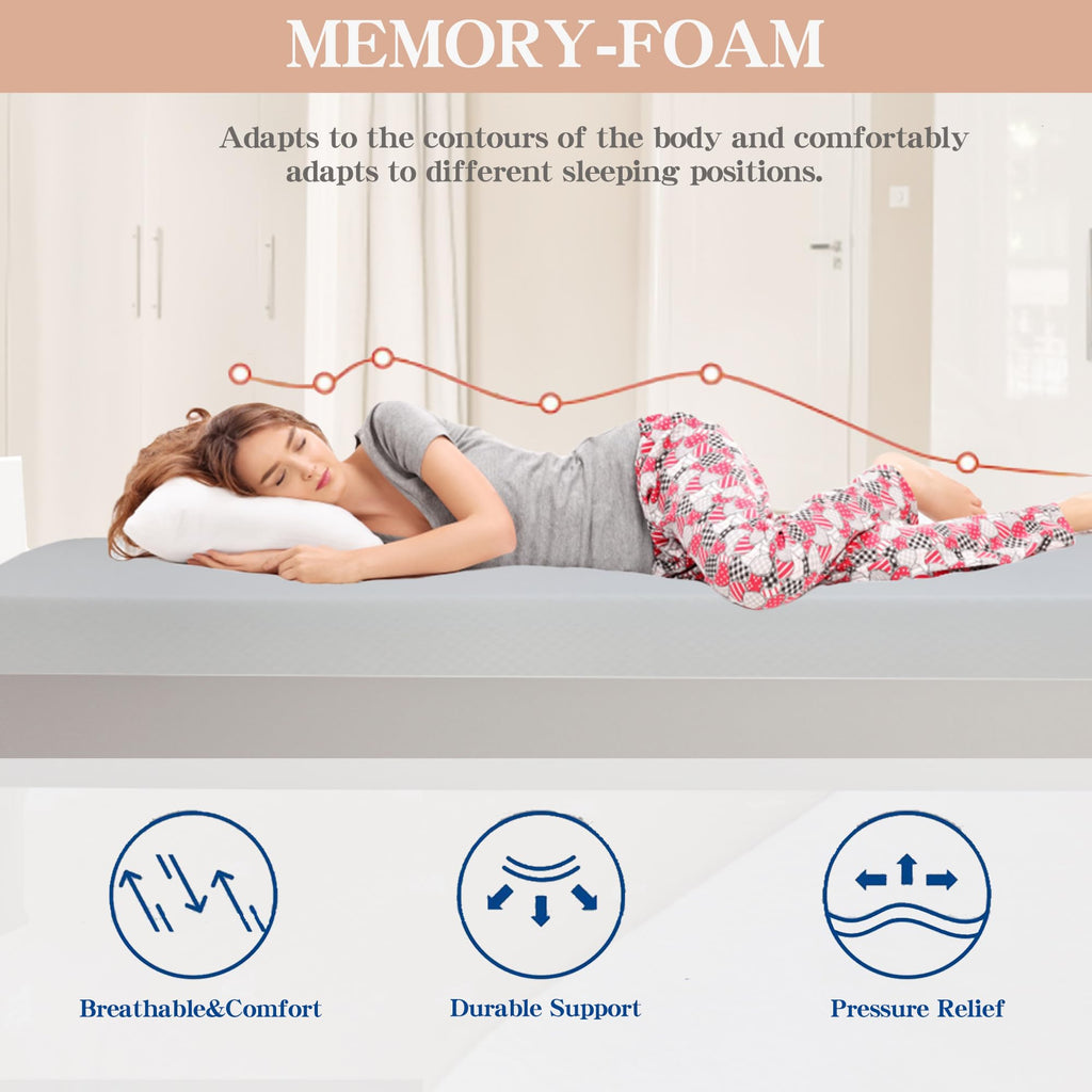 5 Inch Gel Memory Foam Twin Mattress O6729