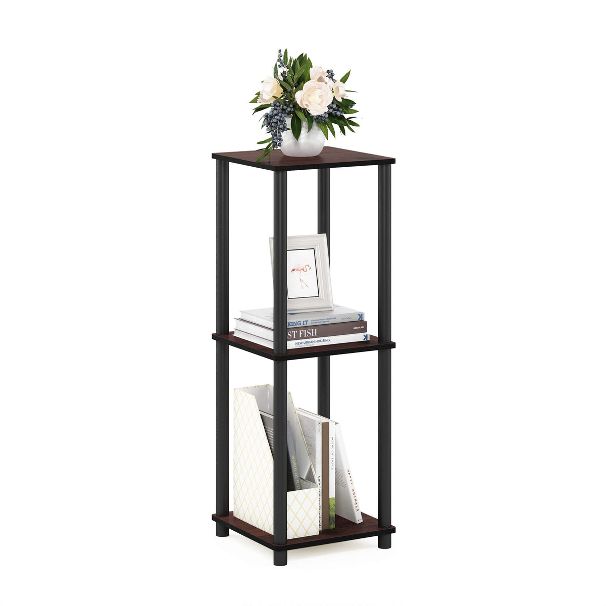 Set of 2 Square End Table with Open Shelf N3346