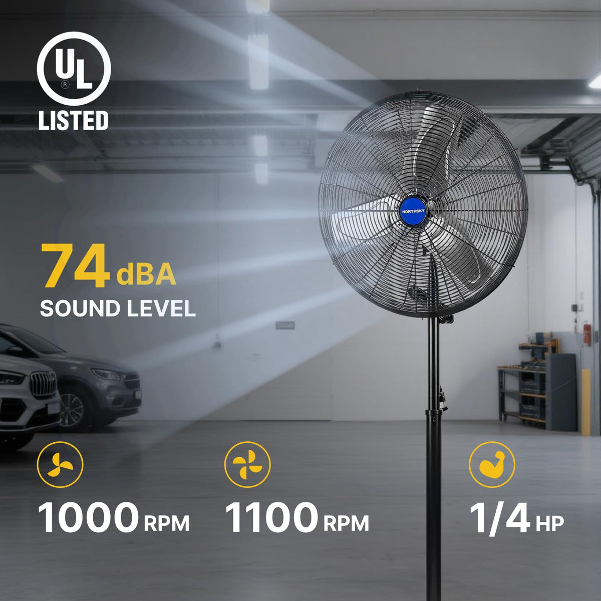 24 Inch 2 Speeds Pedestal Fan W81052