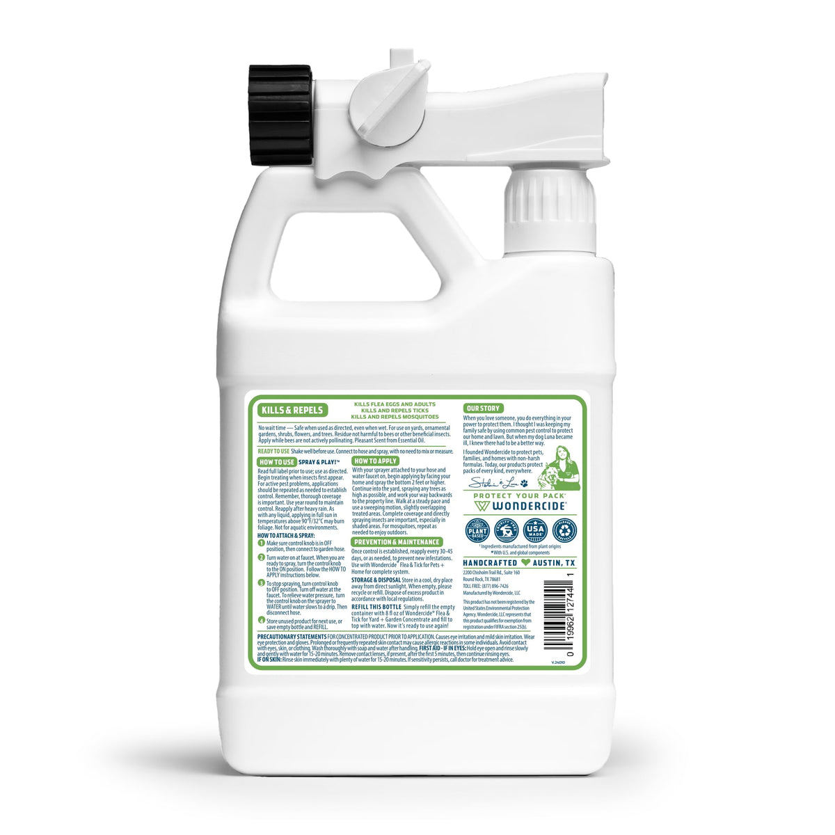 Flea & Tick Yard Spray with Natural Essential Oils 32 oz B501344