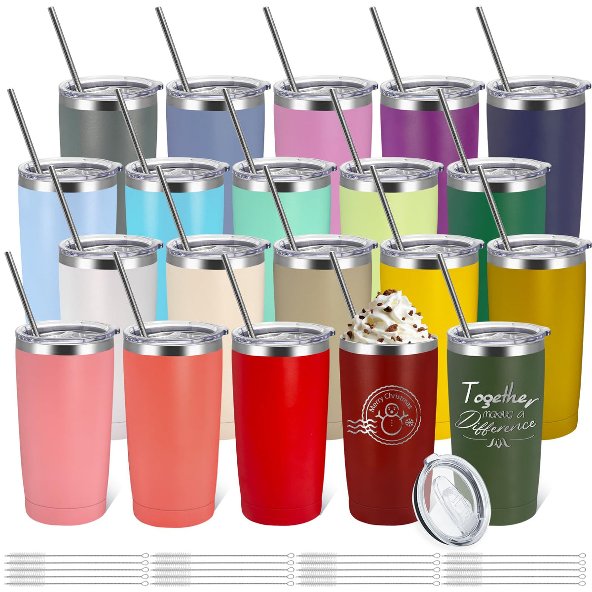20 Pack Stainless Steel Insulated Tumbler P644