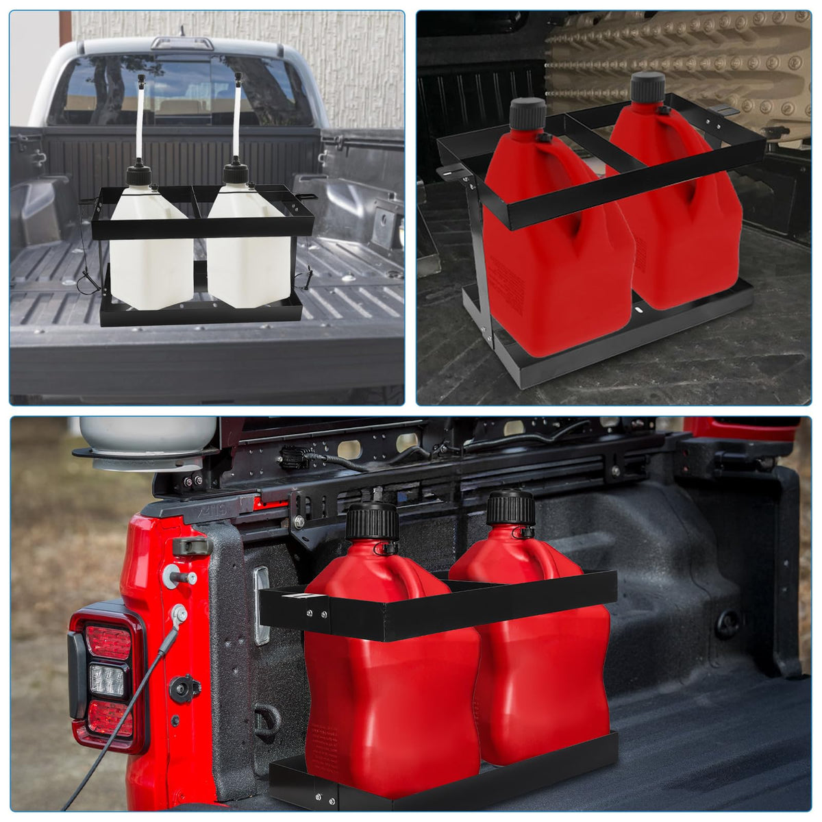 Stainless Steel Gas Can Holder for Two 5 Gallon Fuel Containers O1413