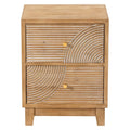 2 Drawer Wood Nightstand X7347