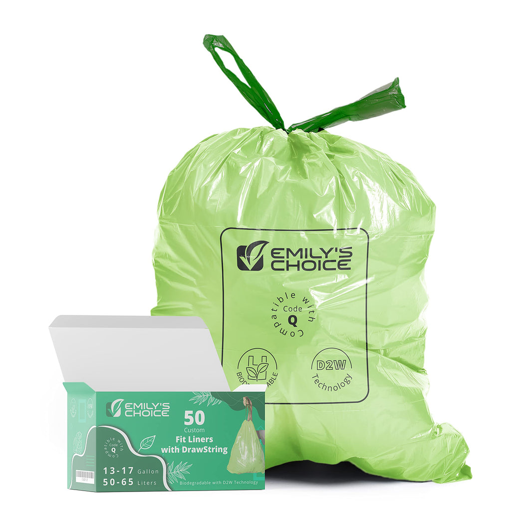 Biodegradable Heavy Duty Tall Trash Bag, 50 count, 13-17 Gallons M6021