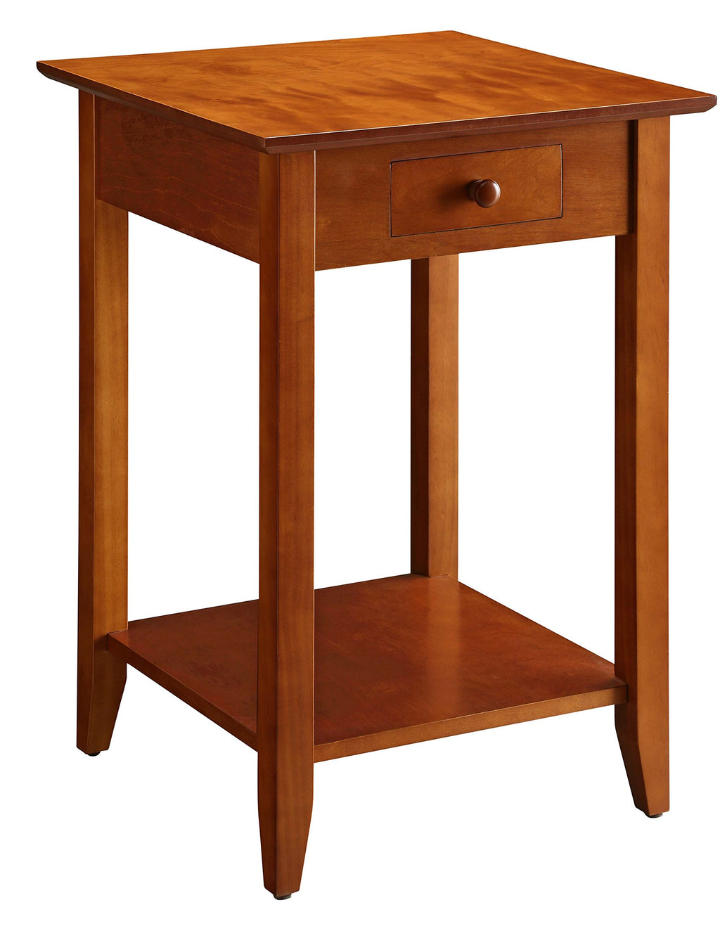 Cherry End Table with Drawer and Shelf I881418