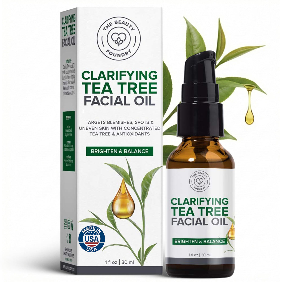 Tea Tree Oil for Face and Acne 1oz/30ml J8614