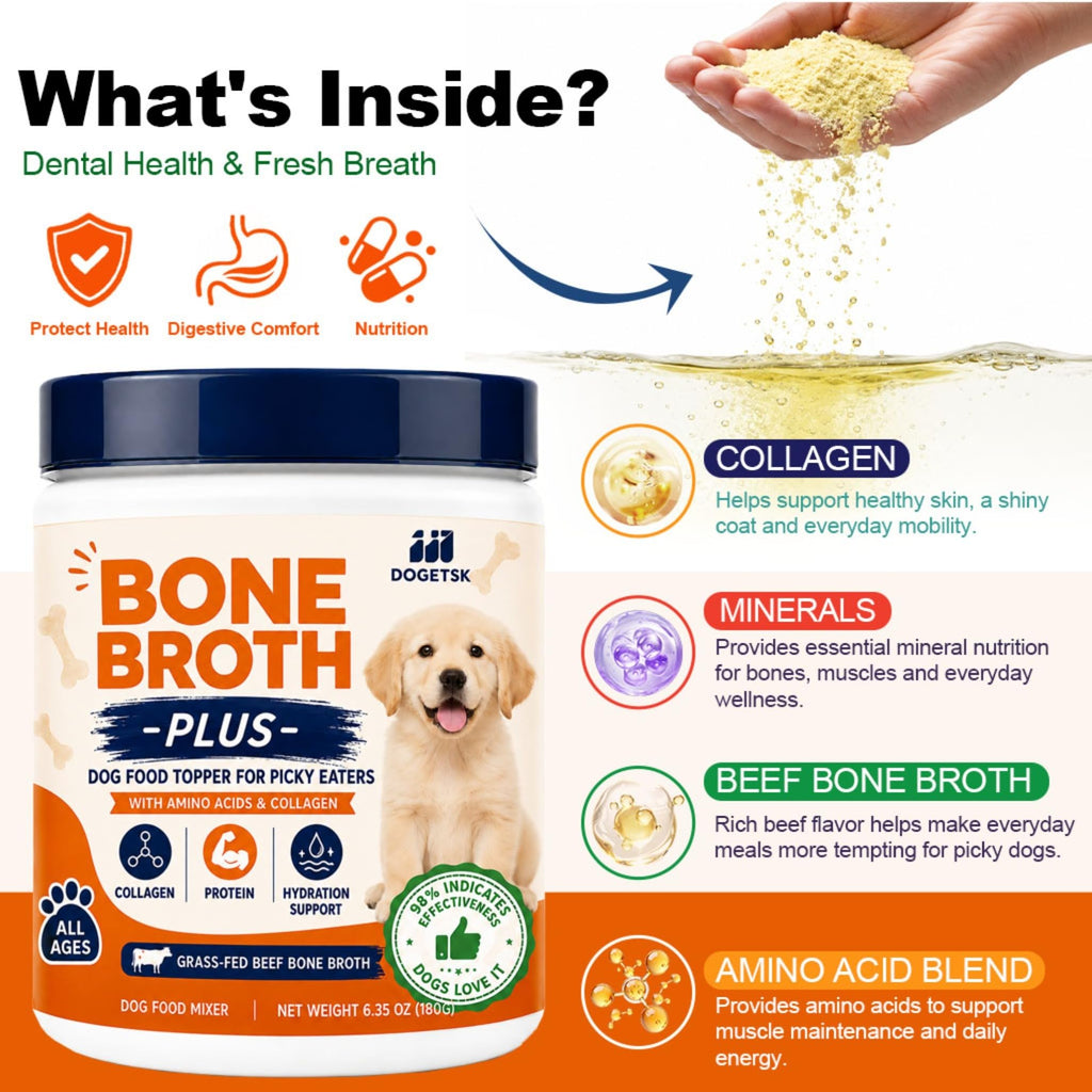 Beef Bone Soup Dog Supplement with Collagen and Protein Z198857