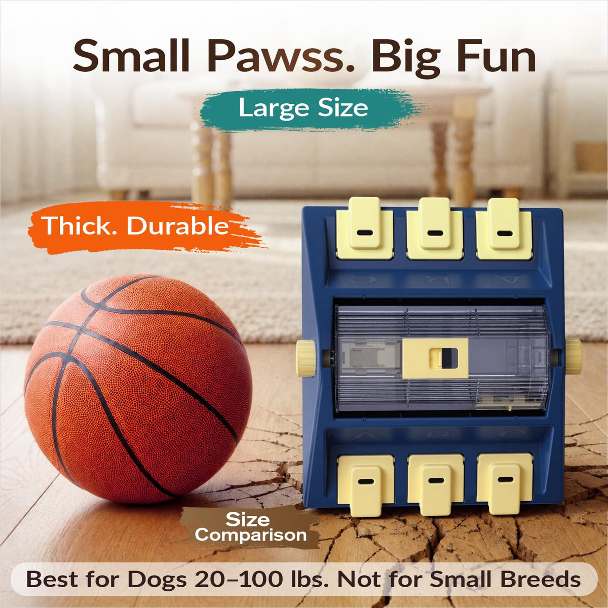 2-Level Dog Puzzle Toy Rotating Treat Dispenser Y387