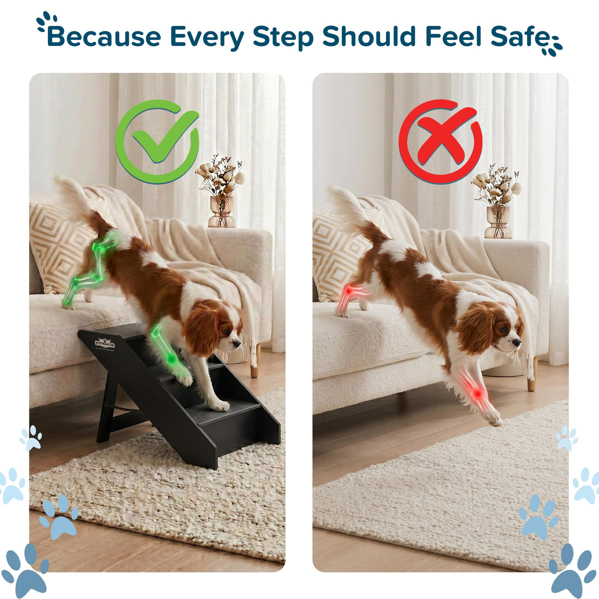 Foldable Nonslip 3-Step Pet Stairs K5422