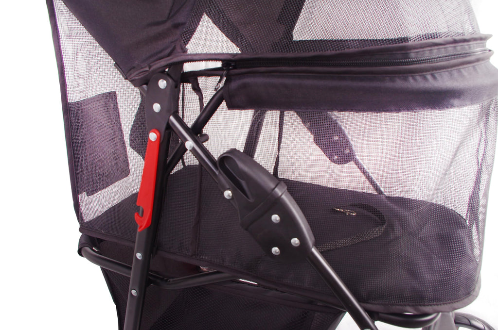 4 Wheels Pet Stroller with Storage Basket P22511