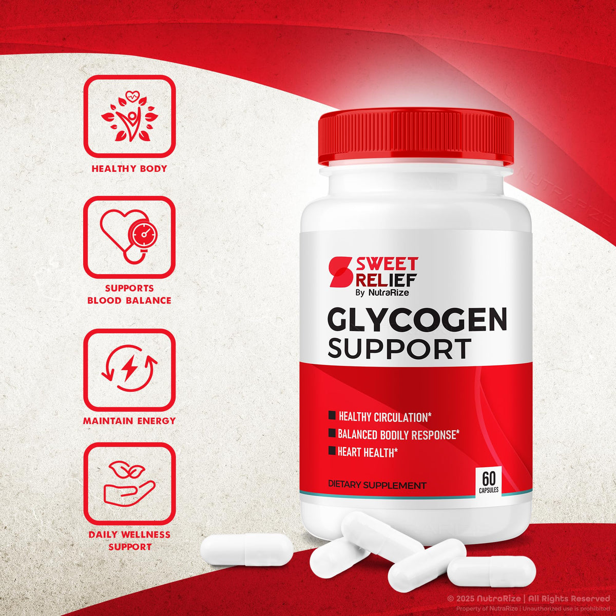 Sweet Relief Glycogen Support Capsules 180 Capsules D51956