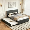 Full Size Upholstered Platform Bed with Trundle U56179