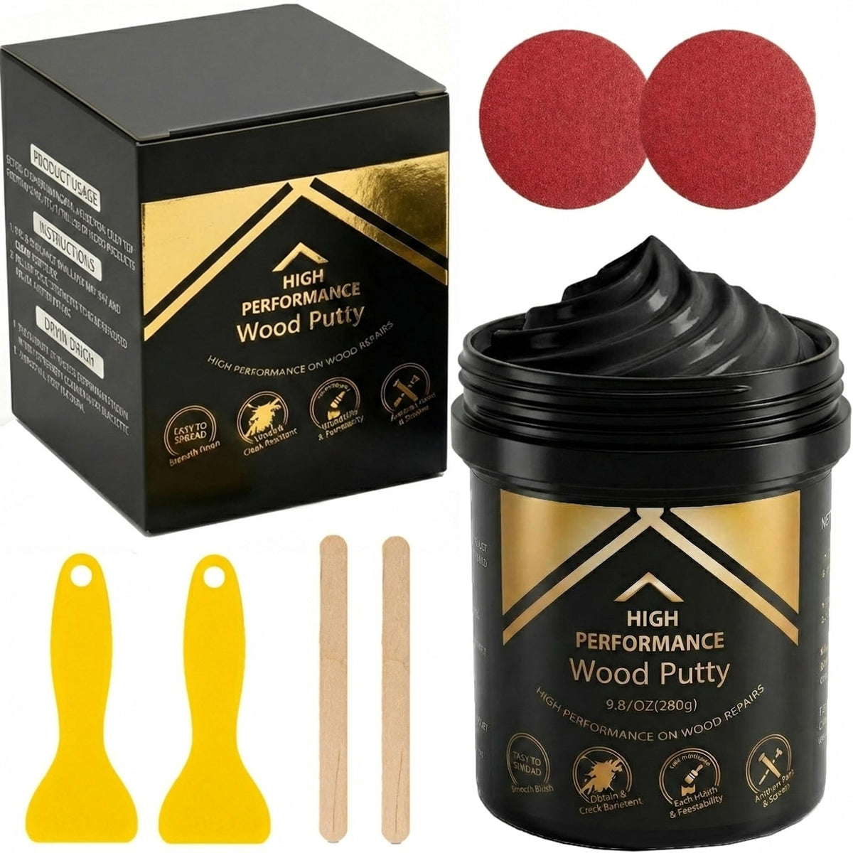 Black Wood Filler Putty 9.87 Ounce B1383