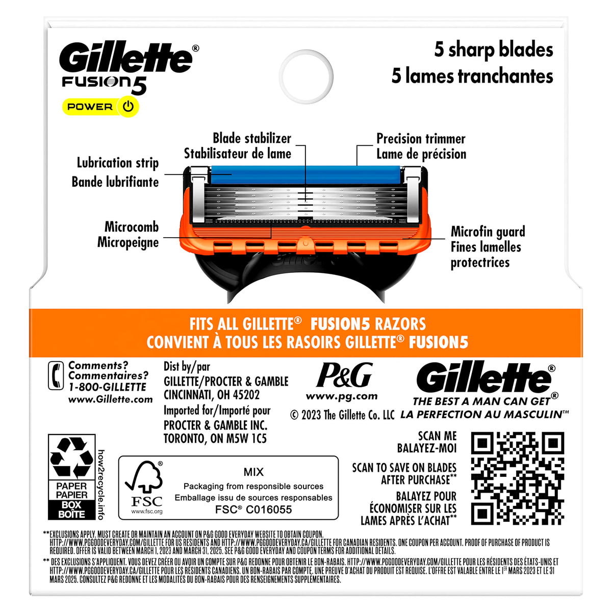 Razor Blade Refills, 4 Count L766441