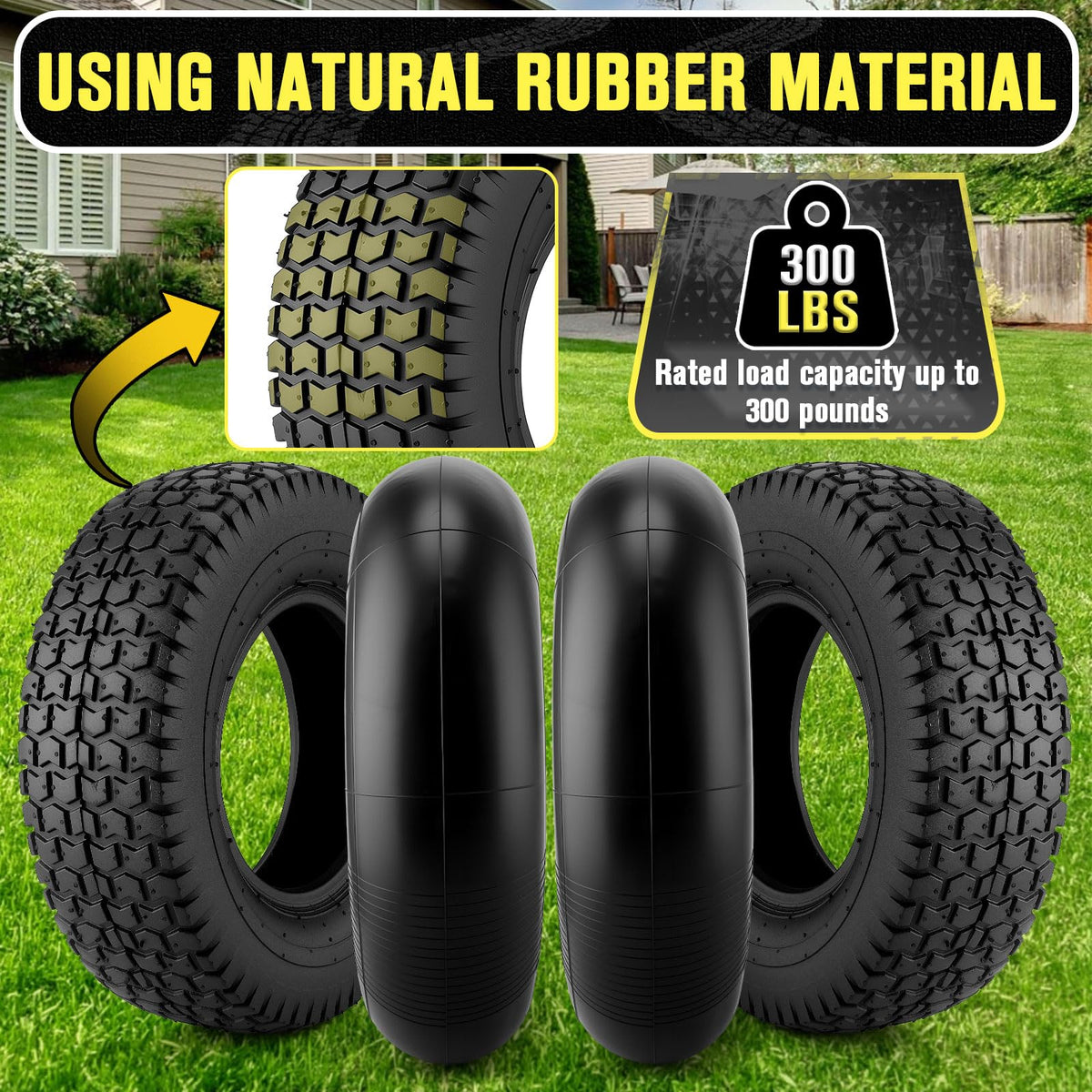 15x6.00-6 Tire and Inner Tube Set 2 Pack X7788