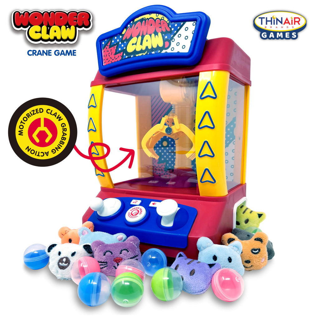 Claw Machine Crane Game with 9 Stuffed Animal Prizes and 9 Balls W127702