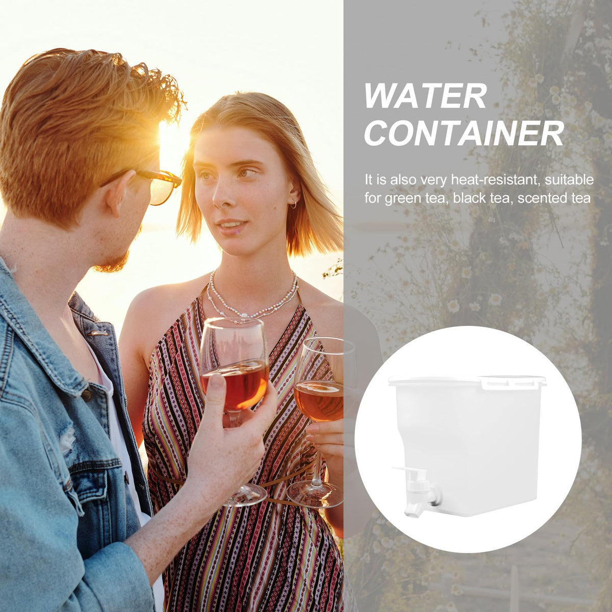 Large-capacity Heat-resistant Pp Cold Water Jug with Faucet B660