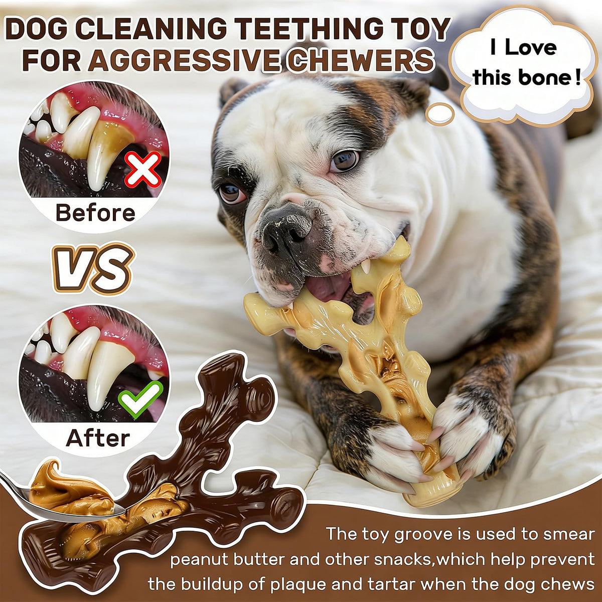 2 Pack Dog Chew Toys for Medium Large Breed T96980