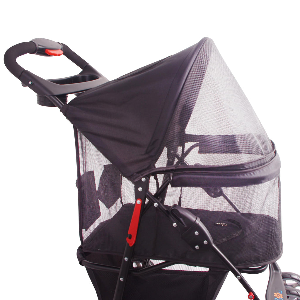 4 Wheels Pet Stroller with Storage Basket P22511