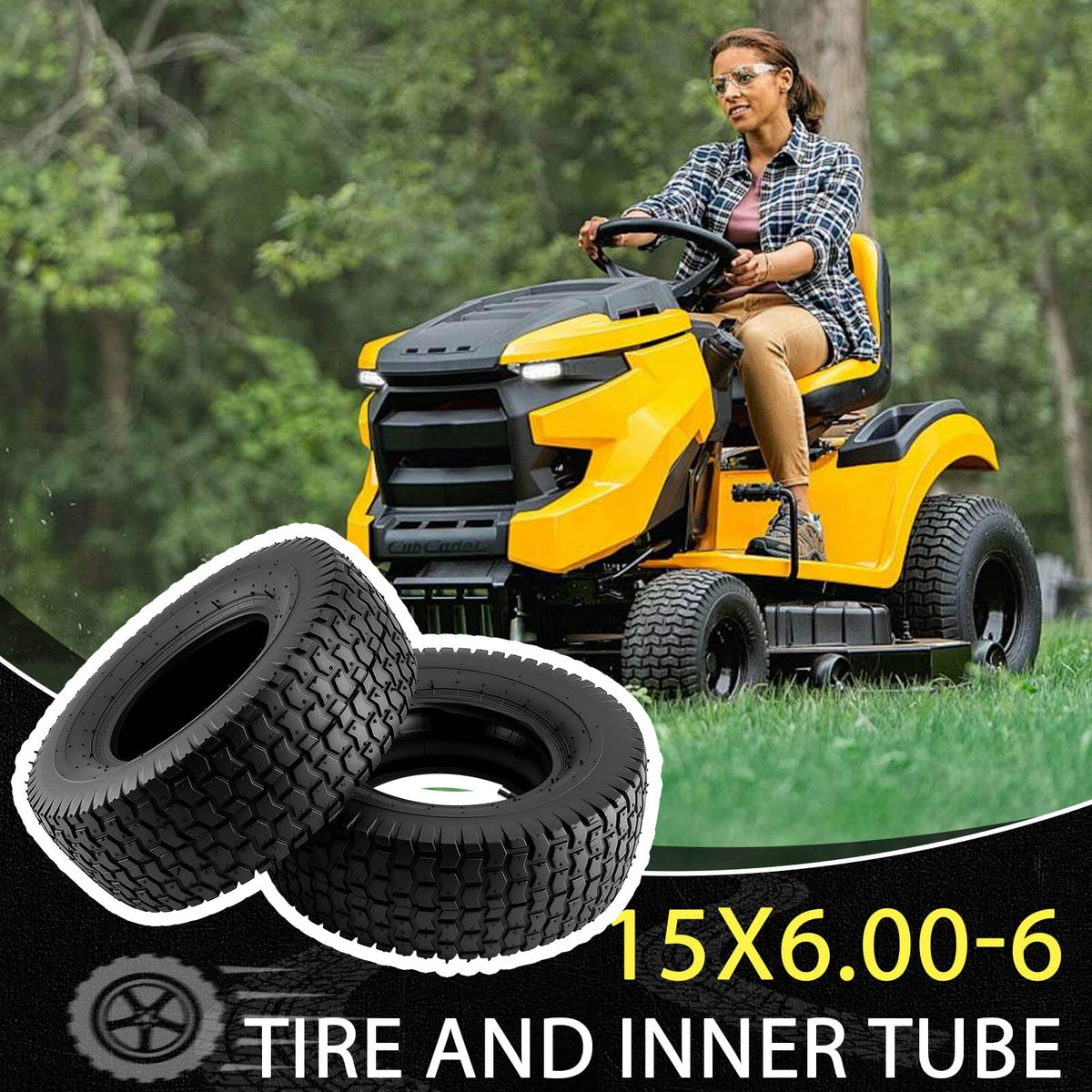 15x6.00-6 Tire and Inner Tube Set 2 Pack X7788