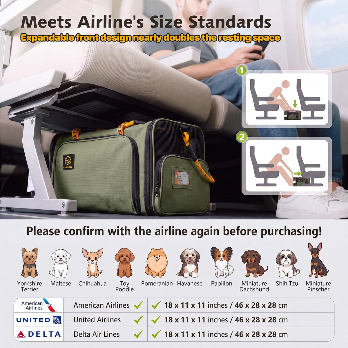 Expandable Pet Carrier Y641