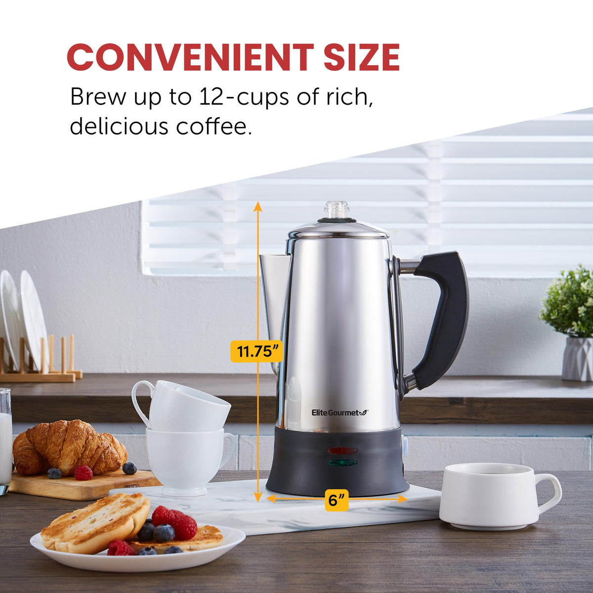 12-Cup Electric Coffee Percolator C520
