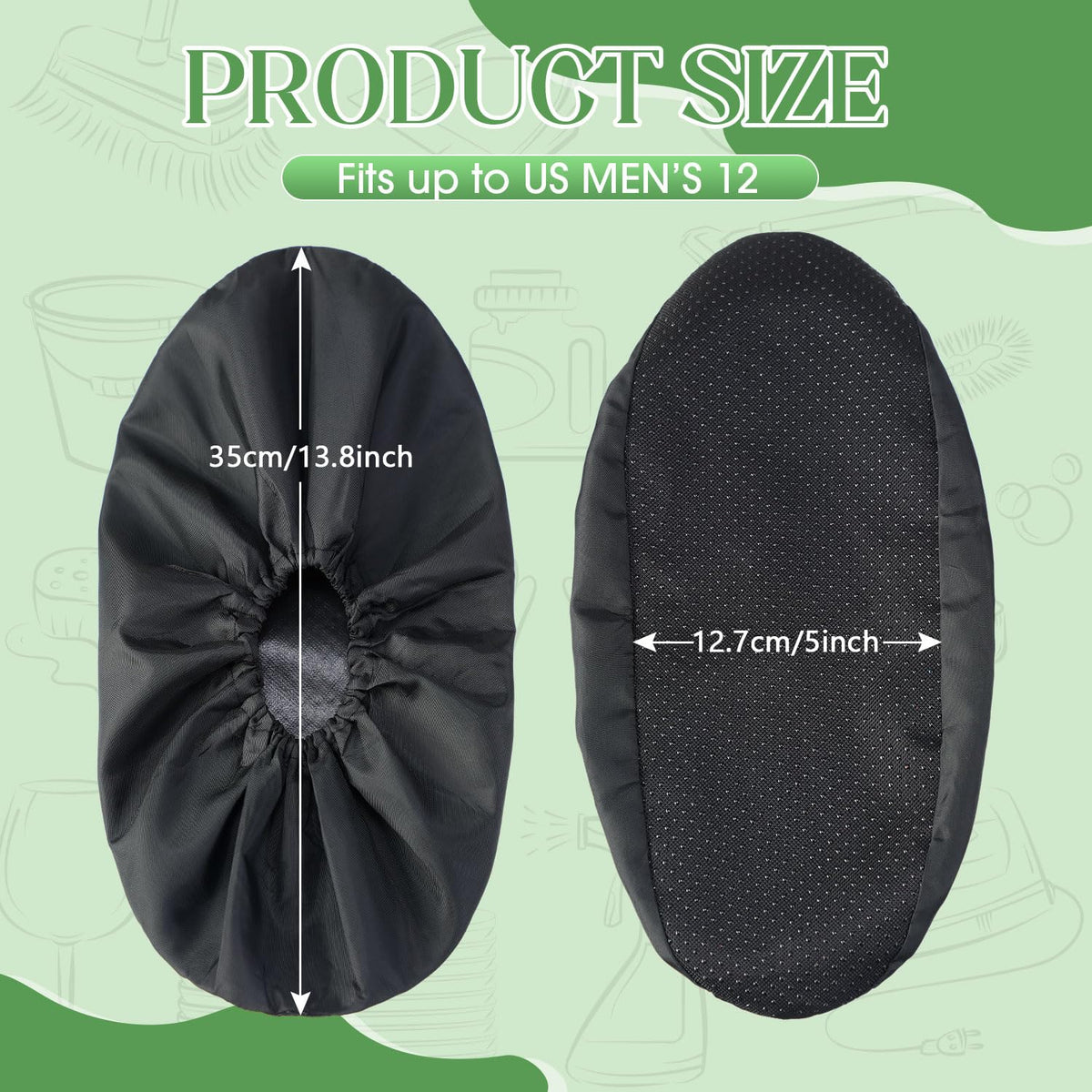 8 Pairs Reusable Waterproof Non Slip Shoe Covers X-Large W99385