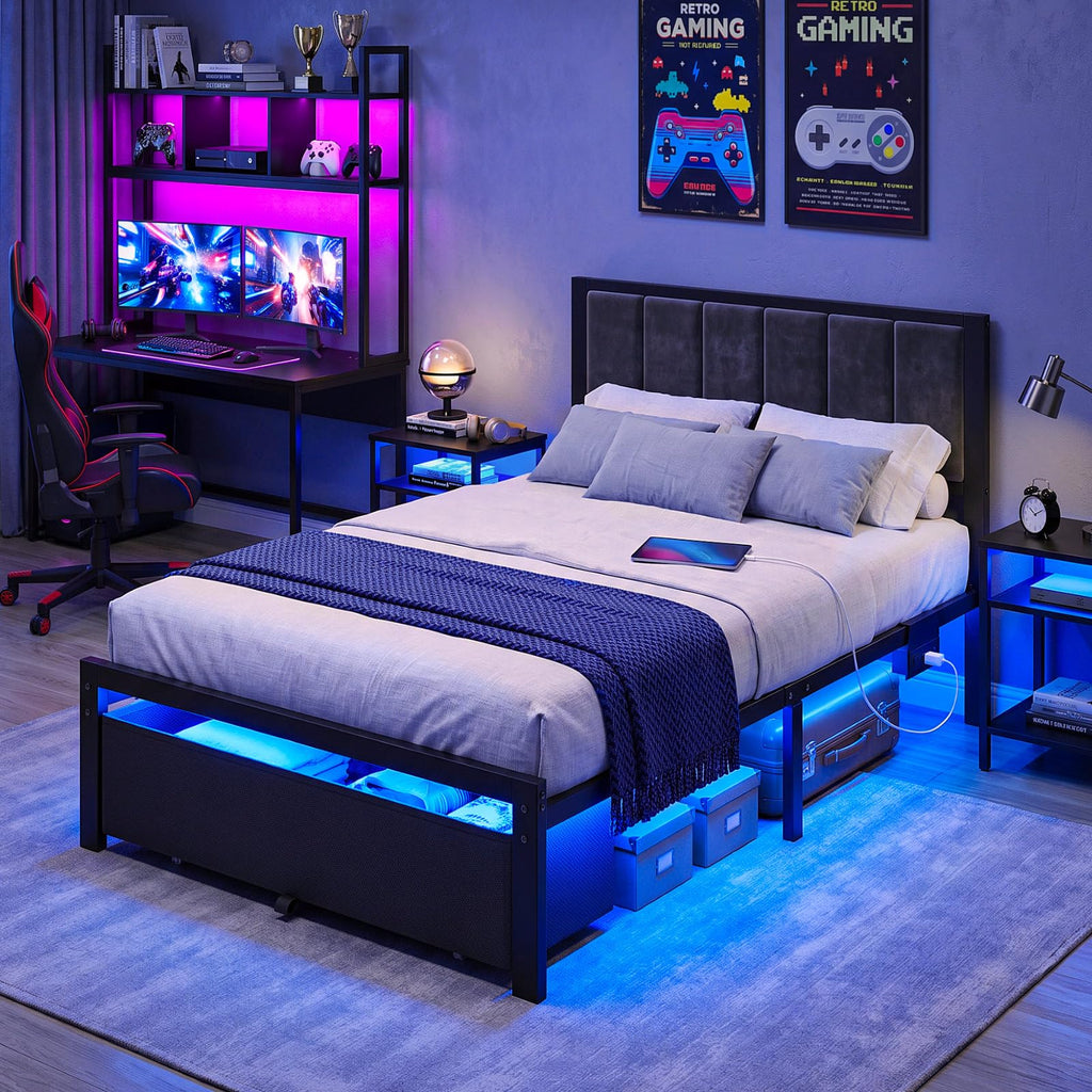 Twin Size Bed Frame with Drawer U321314