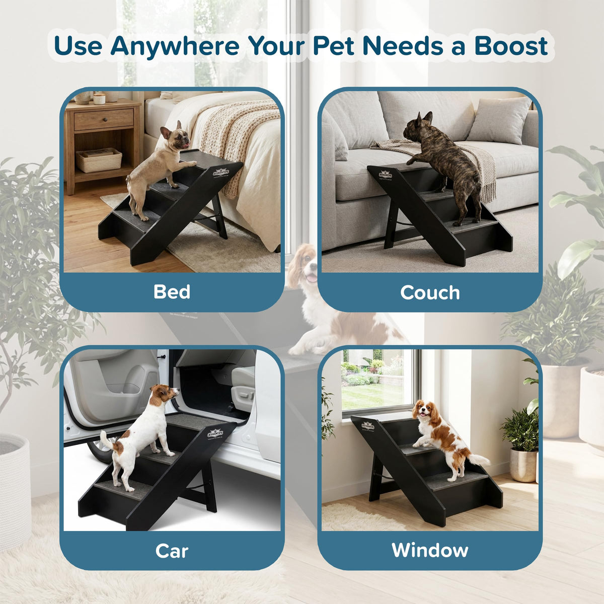 Foldable Nonslip 3-Step Pet Stairs K5422