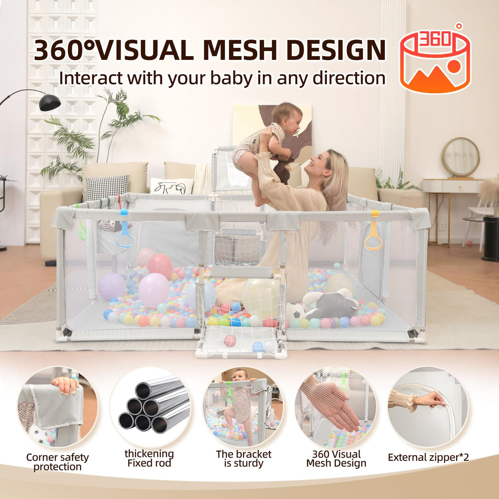 Baby Playpen with Mat 73"x71" B523739