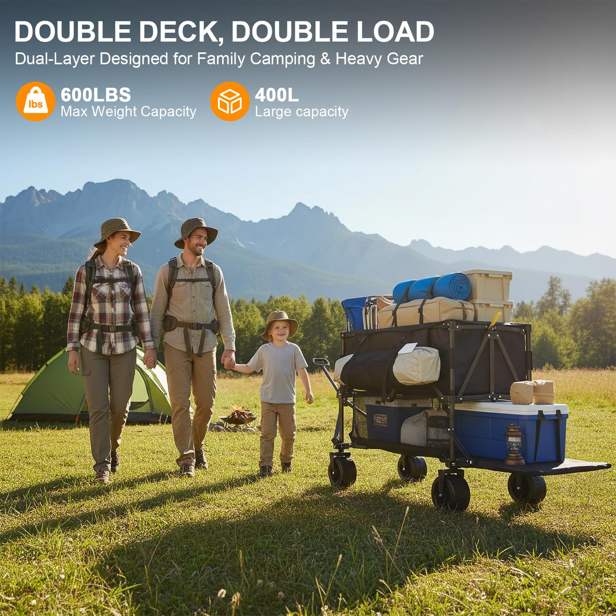 Heavy Duty Collapsible Double Decker Wagon V792783