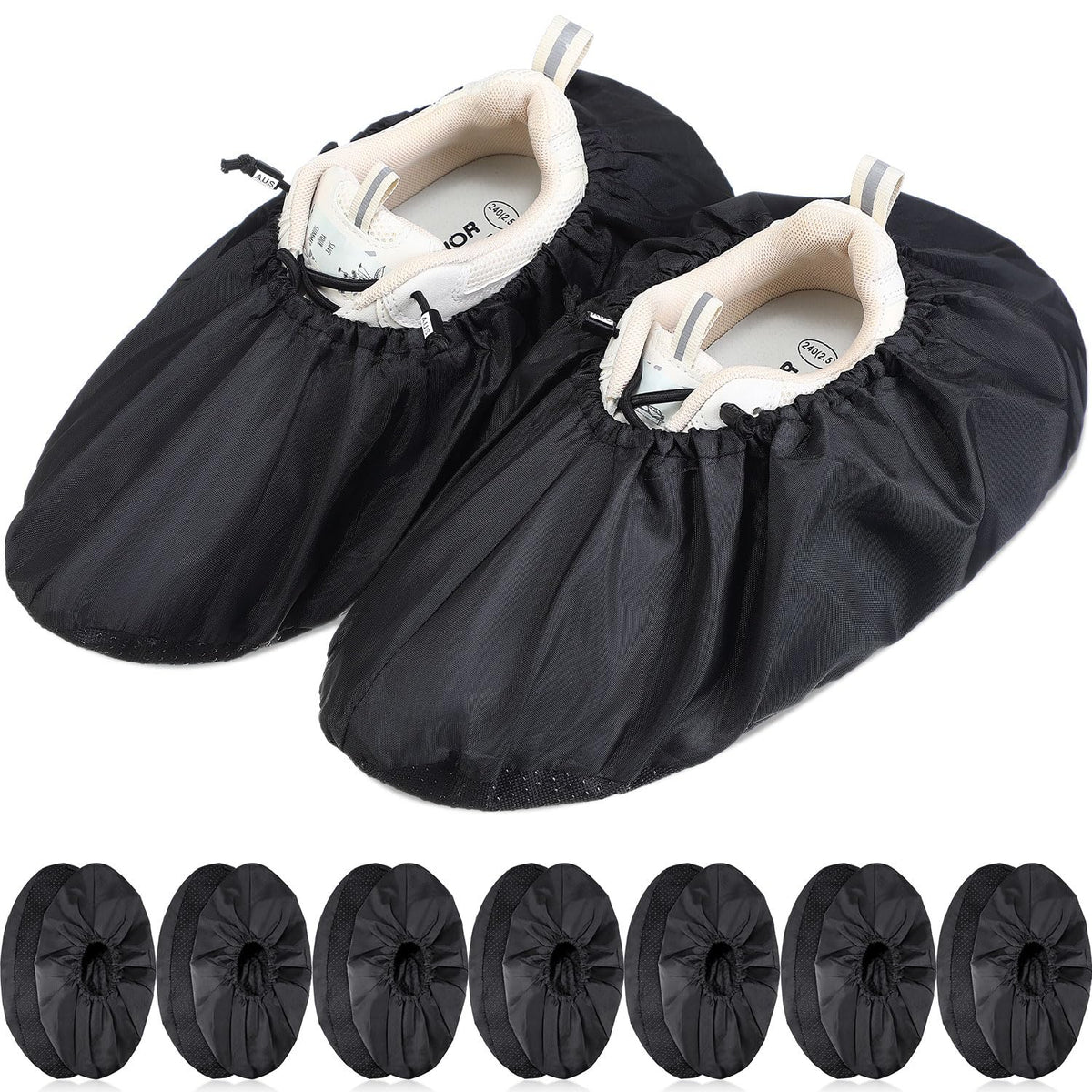 8 Pairs Reusable Waterproof Non Slip Shoe Covers X-Large W99385