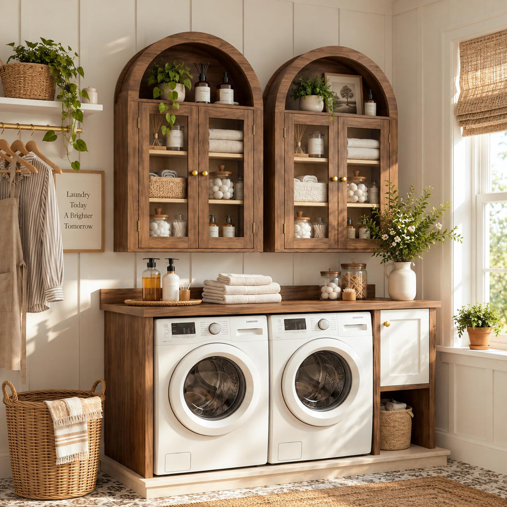Wall Mount Medicine Cabinet with Glass Doors and Adjustable Shelves R58070