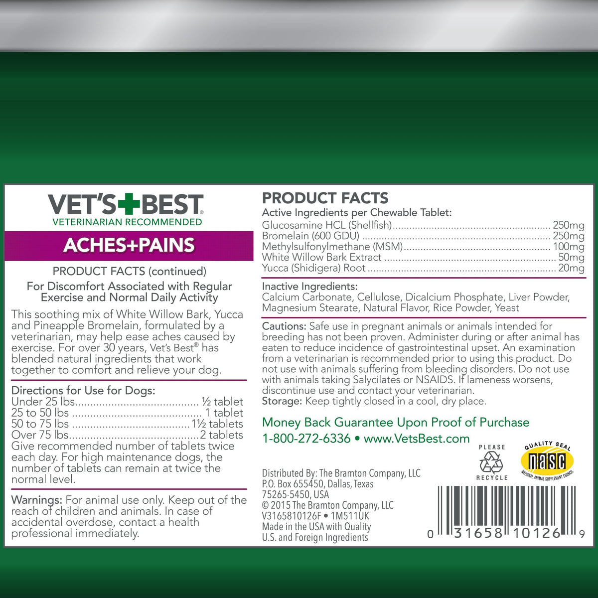 Dog Hip & Joint Support Tablets 150 Count Pack of 2 P501