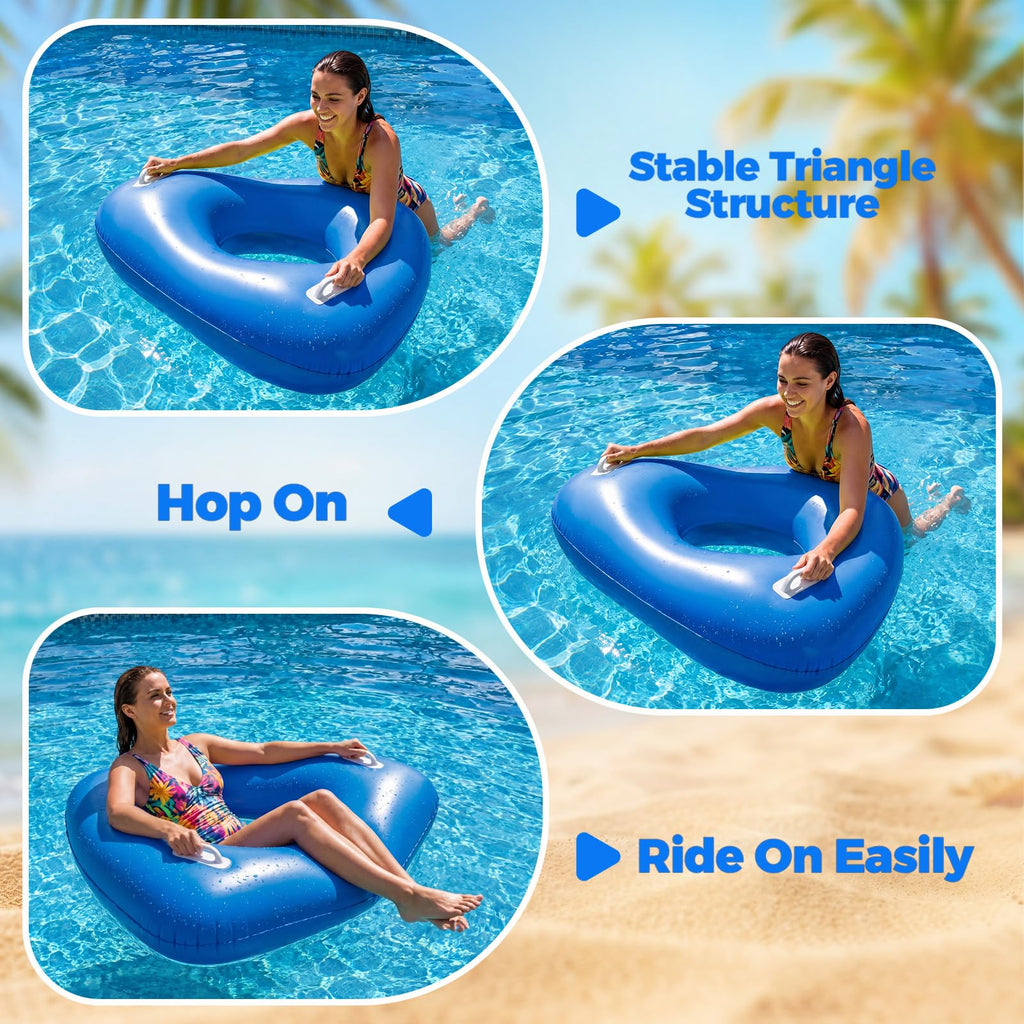 44" Large Triangular Inflatable Pool Float Tube M313119