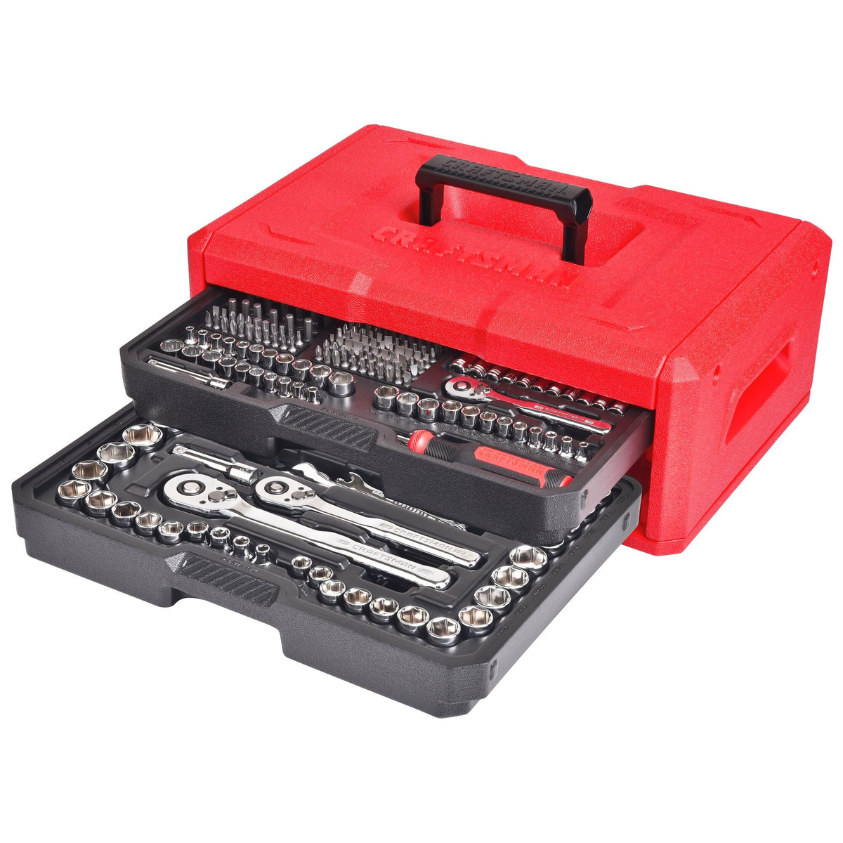 256-Piece Mechanics Hand Tool and Socket Set with 2-Drawer Tool Box I331040