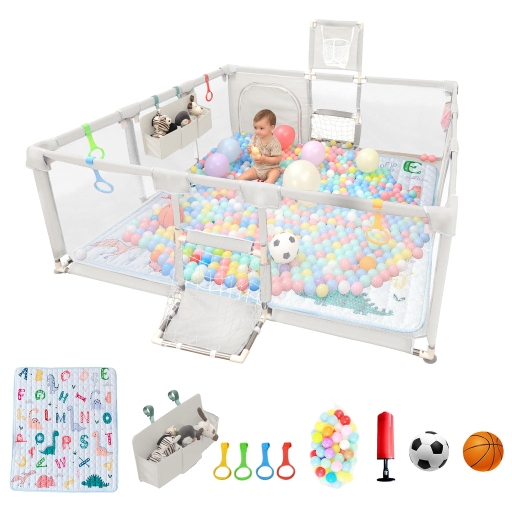Baby Playpen with Mat 73"x71" B523739