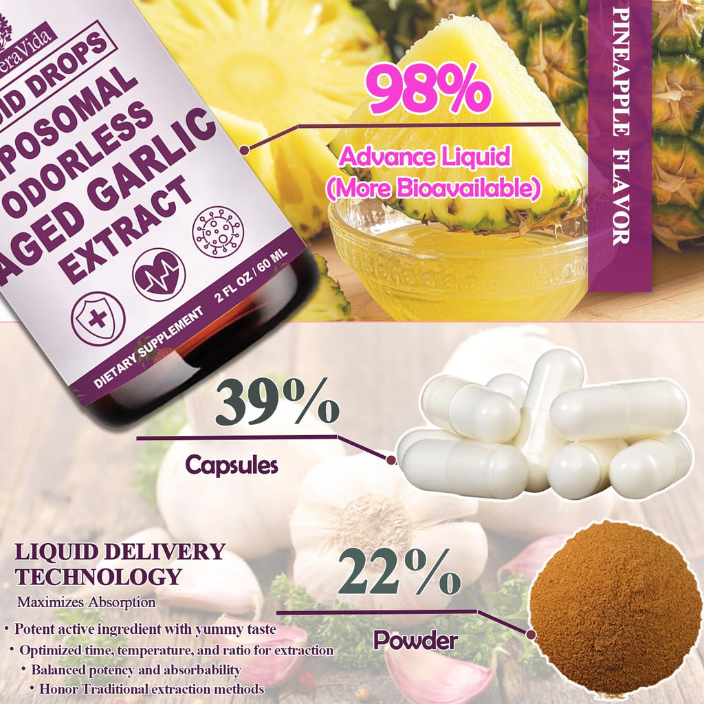 Organic Odorless Garlic Extract Liquid Drops 500mg W326