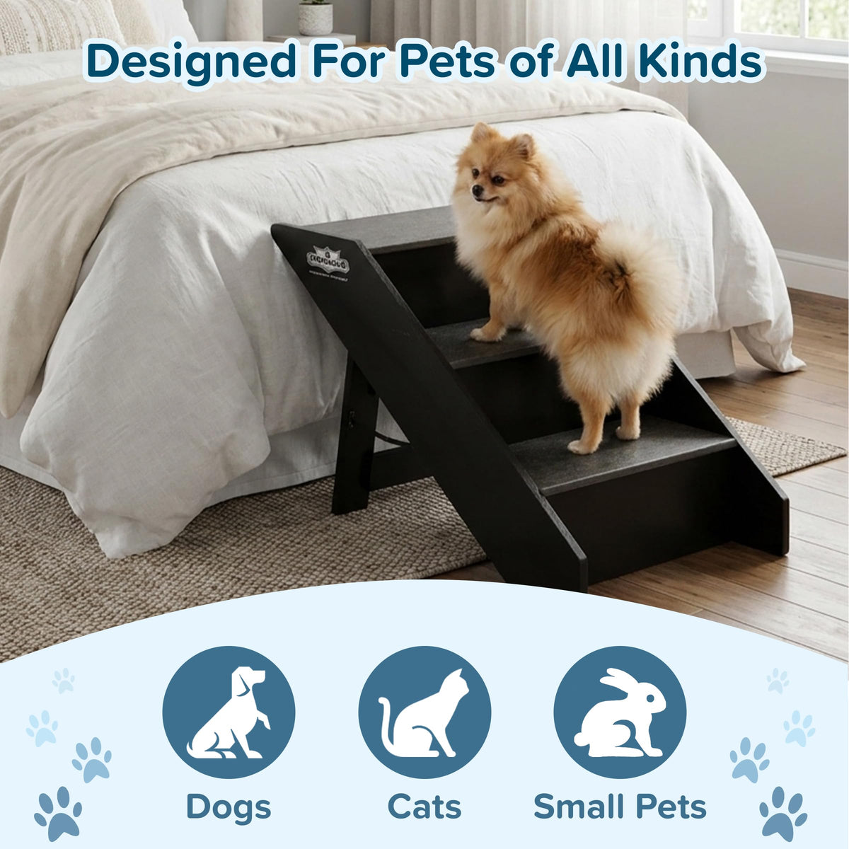 Foldable Nonslip 3-Step Pet Stairs K5422