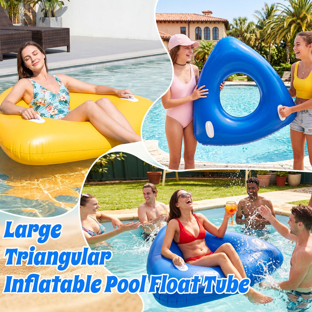 44" Large Triangular Inflatable Pool Float Tube M313119