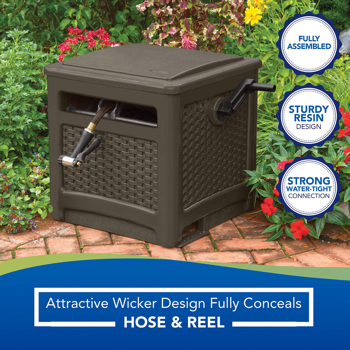 Outdoor Resin Wicker Hose Hideaway N27861