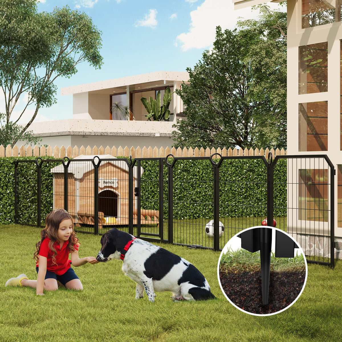 32'' 16 Panels Heavy Duty Metal Dog Playpen P909519