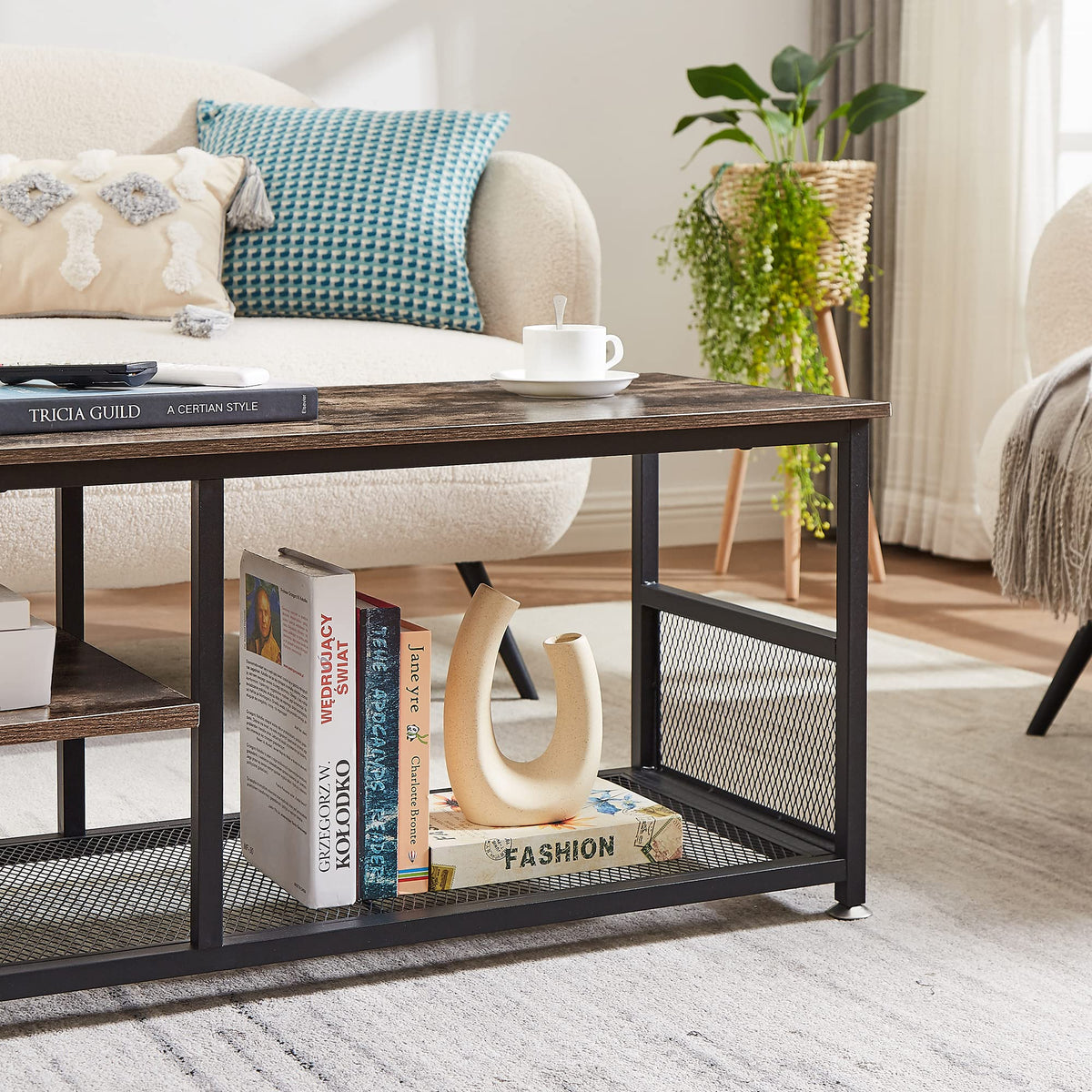 Brown 3 Tier TV Stand up to 80 Inch M32987